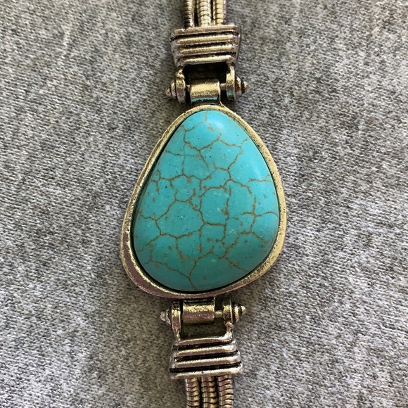 Stainless Steel Turquoise Bracelet - Picture 4 of 4